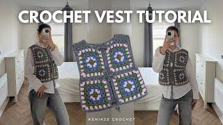 Easy and beginner friendly crochet vest tutorial I Kenikse Crochet