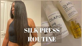 Updated Silk Press Routine | Using Olaplex On Natural Straight Hair | Zenese Ashley