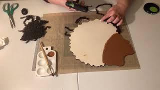 DIY wood face silhouette tutorial #useyourstash