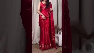 Satin crepe silk sarees