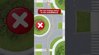 How to go straight ahead at roundabout  #us #drivinglesson #learnerdriver #howtodrive #roundabout