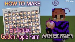 How To Make Enchanted Golden Apple Farm | Minecraft java/pocket/bedrock | This Is Clickbait 