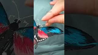 Amazing!China's Embroidery Colorful black butterfly  double sided differe #amazing