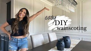 How to Install Wainscoting | Easy DIY Wainscoting + Tips | Elegant Dining Room Transformation