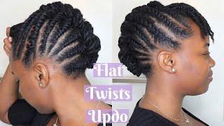 How To: Flat Twists Pompadour Updo Tutorial on 4C Hair