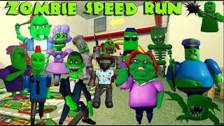 ZOMBIE Speed RUNS in all SCARY OBBY Games, Gran, Wild West, Carnival, SIren Cop, Ani-Tron, Funny