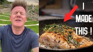 I made GORDON RAMSAY'S PAN SEARED CRISPY SALMON RECIPE ! It's actually SO GOOD