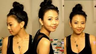 Quick Modern High Bun for Short Hair