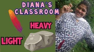 Heavy and Light / CBSE LKG maths concept / Diana's Classroom