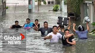 "Everything is destroyed": Typhoon Gaemi brings floods, monsoon rains to Philippines