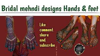 Bridal mehndi designs Hands & feet | Bridal mehndi | Sahar Maryam | ️ #hand #mehndi #foryoupage