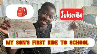 My Son's First Ride #couple #lovevlog #schooltime ️