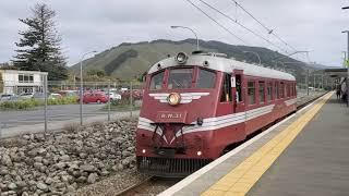 Vintage Railcar RM24 Passes Through Waikanae, New Zealand -  4 October 2020