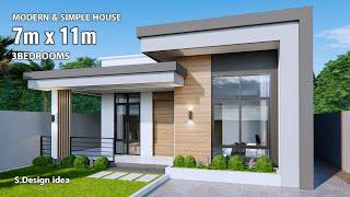 Simple House | House Design idea | 7m x 11m 3Bedrooms