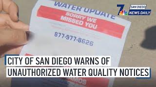 City of San Diego warns of unauthorized water quality notices | NBC 7 San Diego  | SD News Daily