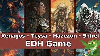 Xenagos vs Teysa vs Hazezon vs Shirei EDH / CMDR game play for Magic: The Gathering