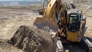 Caterpillar 5090B Front Shovel Excavator Loading Mercedes & MAN Trucks - Sotiriadis/Labrianidis - 4k