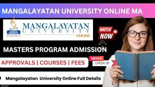 Mangalayatan University Online MA | Mangalayatan Online Masters Program Admission Process