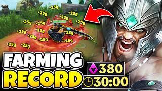 The Story of how I hit 12 CS per minute with Tryndamere... (NEW RECORD)