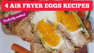 HOW TO COOK EGGS IN AN AIR FRYER. 4 DIFFERENT AIR FRIED EGGS  RECIPES IDEAS.