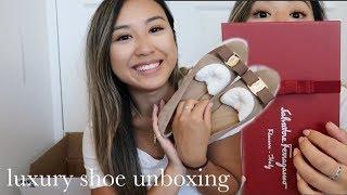 LUXURY SHOE UNBOXING | SALVATORE FERRAGAMO VARINA FLATS | heycarmen