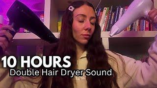 Double Hair Dryer Sound ASMR for Sleep - 10H Version