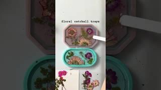 Process and Reveal Floral Catchall Trays #shorts #artprocess