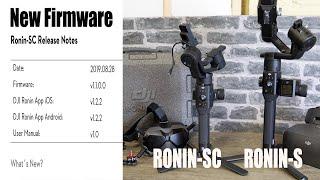 DJI Ronin SC & S New Firmware Overview $ App  - Commander Support, Motionlapse & Manual Focus.