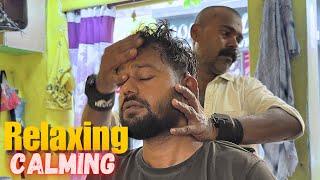 Asmr Back Massage & Head Massage with rubbing and tapping for your relaxation - Best Indian Barber