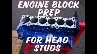 Engine Block Preparation for Head Studs. 7M Mk3 Supra