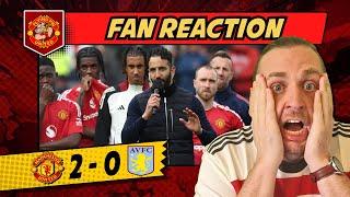 WORST SEASON EVER! Man Utd 2-0 Aston Villa GOALS United Fan Reaction