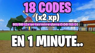 TOUS LES CODES X2 XP EN 1 MINUTE.. (Blox Fruits)