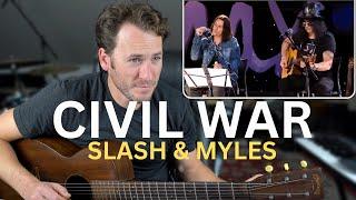 Guitar Teacher REACTS: SLASH & MYLES KENNEDY "Civil War" // LIVE Acoustic Rare