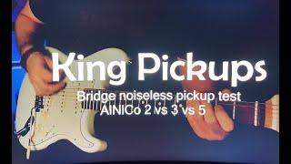 King pickups AlNiCo 2 vs 3 vs 5 Noiseless bridge pickup test