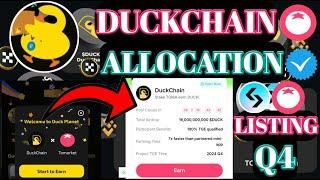 DuckChain Airdrop Allocation। Duck Chain Launch Update। Duck Chain Launch Pool । Tomarket airdrop