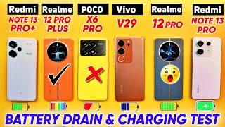 realme 12 Pro+ vs Redmi Note 13 Pro+ vs vivo V29 vs Poco X6 Pro vs realme 12 Pro Note 13 Pro Battery