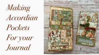 Making an accordian pocket for your journal