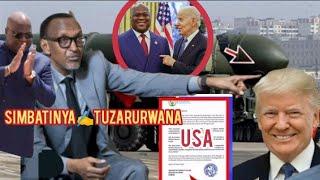 P.KAGAME NTAMIKINOASUBIJE AMERIKA ADACIYE KURUHANDENTABWOBA DUFITE TSHISEKEDI YAGAMBANIYE URWANDA