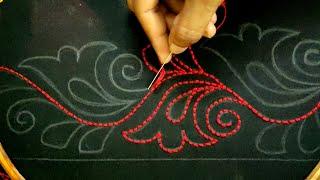 Nakshi Kantha Border Line Design Embroidery Tutorial,অসাধারণ নকশীকাঁথা বর্ডার লাইন ডিজাইন সেলাই