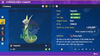 Serperior - Solo - 7 Star Infernape Raid - Pokemon Scarlet/Violet