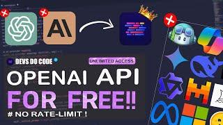 How to get OpenAI & Claude API for FREE | Unlimited Usage | o1, Claude 3.5 Sonnet, GPT-4o | Part-2