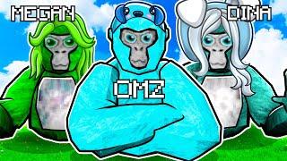 Playing GORILLA TAG IN ROBLOX With Crazy Fan Girl & Twin Sister!