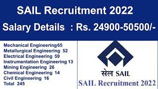 SAIL Recruitment 2022 | Steel Authority of India Limited Recruitment Notification