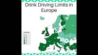 Drink-Driving Limits in European Countries! #map #driving #drinking #europe #youtubeshorts