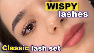 WISPY LASH EXTENSIONS / Classic lash set (full tutorial) & Eyelash removal