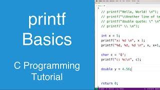 printf Basics | C Programming Tutorial