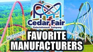 Ranking Cedar Fair's Favorite Coaster Manufacturers