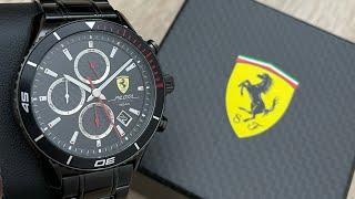 Ferrari Scuderia Pilota Evo Black Stainless Steel Men’s Watch 830771 (Unboxing) @UnboxWatches