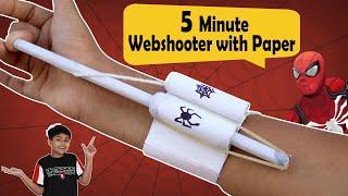 How to make EASIEST WEB SHOOTER with paper in 5 MIN - Really Shoots! | NO SPRING NO CARDBOARD