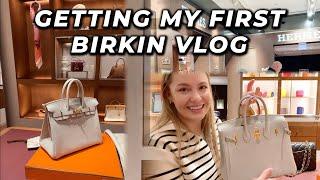 GETTING MY FIRST BIRKIN VLOG  | come to the Hermès store with me